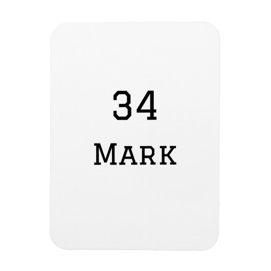 Teamnaam Speler toevoegen Naam Datum Sport mannen Magneet (Verticaal)