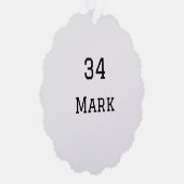 Teamnaam Speler toevoegen Naam Datum Sport mannen Ornament Kaart (Rechts)