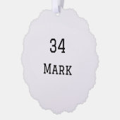 Teamnaam Speler toevoegen Naam Datum Sport mannen Ornament Kaart (Links)