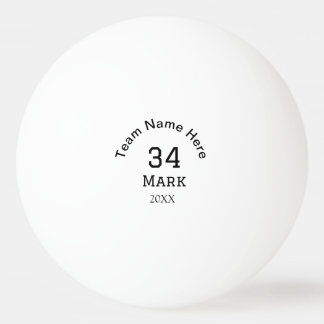 Teamnaam Speler toevoegen Naam Datum Sport mannen Pingpongbal
