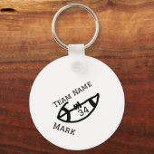 Teamnaam Speler toevoegen Naam Datum Sport mannen Sleutelhanger (Voorkant)