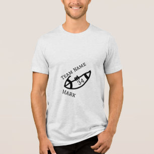 Teamnaam Speler toevoegen Naam Datum Sport mannen Tri-Blend Shirt