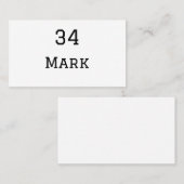 Teamnaam Speler toevoegen Naam Datum Sport mannen Visitekaartje (Voorkant / Achterkant)