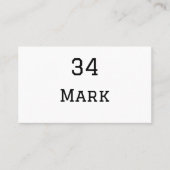 Teamnaam Speler toevoegen Naam Datum Sport mannen Visitekaartje (Voorkant)