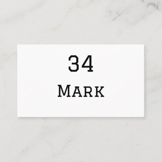 Teamnaam Speler toevoegen Naam Datum Sport mannen Visitekaartje (Voorkant)