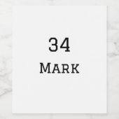 Teamnaam Speler toevoegen Naam Datum Sport mannen Wijn Etiket (Enkel label)