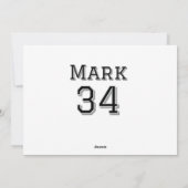 Teamnaam Speler toevoegen Naam Speler Datum Sport  Feestdagenkaart (Achterkant)