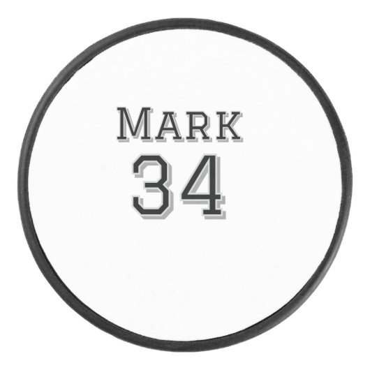 Teamnaam Speler toevoegen Naam Speler Datum Sport Hockey Puck (Voorkant)