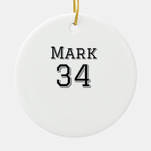 Teamnaam Speler toevoegen Naam Speler Datum Sport  Keramisch Ornament (Voorkant)