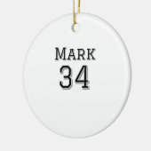 Teamnaam Speler toevoegen Naam Speler Datum Sport  Keramisch Ornament (Links)