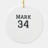 Teamnaam Speler toevoegen Naam Speler Datum Sport  Keramisch Ornament (Achterkant)
