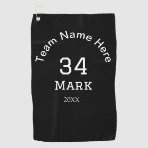 teamnaam spelernaam datum sport mannen golfhanddoek