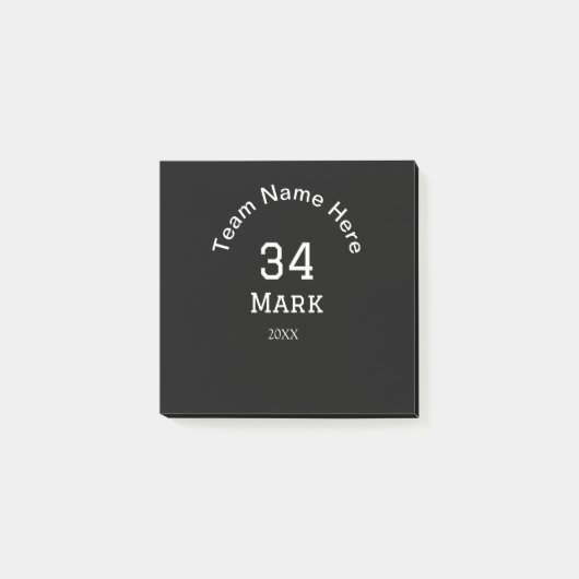 teamnaam spelernaam datum sport mannen  post-it® notes (Voorkant)