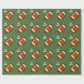 Teamnaam Spelernaam Voetbal Inpakpapier (Vlak)