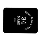 teamnaam toevoegen spelernaam datum sport mannen magneet (Horizontaal)