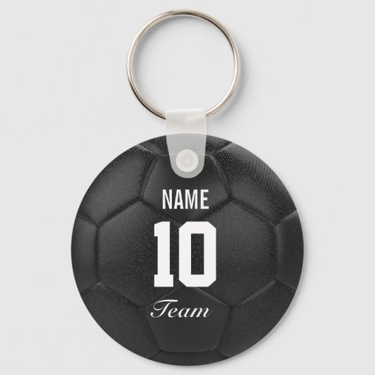 Teamnaam Voetbal Gepersonaliseerde naam Sleutelhanger (Voorkant)
