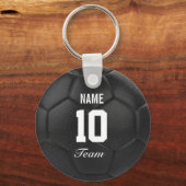 Teamnaam Voetbal Gepersonaliseerde naam Sleutelhanger (Achterkant)