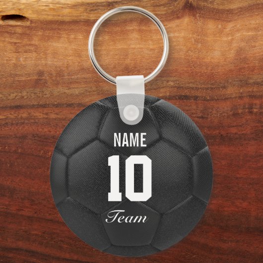 Teamnaam Voetbal Gepersonaliseerde naam Sleutelhanger (Achterkant)