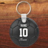 Teamnaam Voetbal Gepersonaliseerde naam Sleutelhanger (Voorkant)