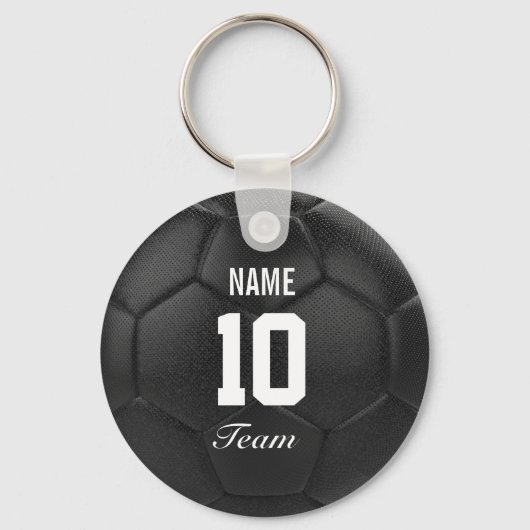 Teamnaam Voetbal Gepersonaliseerde naam Sleutelhanger (Achterkant)