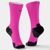 Teamnummer Naam Hot Pink Sport Uniform Sokken (Gebogen)
