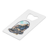 Teamoploopkopbal Cowboy Westerne Rodeo Ranch Creditkaart Flessenopener (Voorkant Gekanteld)