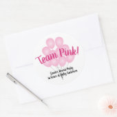 Teamroze ballonnen Geslacht Witte Partij Ronde Sticker (Envelop)