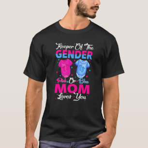 Teamroze of blauw bewaarder van de gendermoeder ho t-shirt