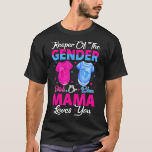Teamroze of blauw bewaarder van het geslacht mama t-shirt