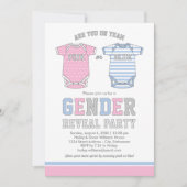 Teamroze of Blauwe Baby Genderpartij onthullen Kaart (Voorkant)