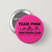 TeamRoze Rechthoek Logo Ronde Button 5,7 Cm (Voorkant /achterkant)