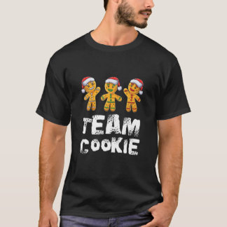 Teams Cookie Xmas familie Cream Funny Kerstgrou T-shirt