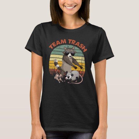 Teams Trash. Opossum Raccoon Rat, Funny Animals Ga T-shirt (Voorkant)