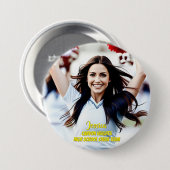 Teamspeler Aangepaste Foto Knop Ronde Button 7,6 Cm (Voorkant /achterkant)