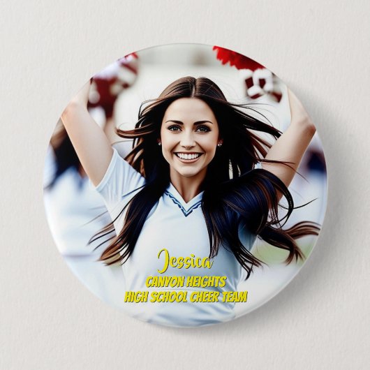 Teamspeler Aangepaste Foto Knop Ronde Button 7,6 Cm (Voorkant)