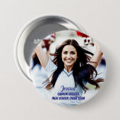 Teamspeler Aangepaste Foto Knop Ronde Button 7,6 Cm (Voorkant /achterkant)