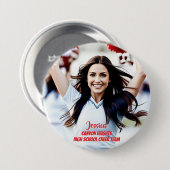 Teamspeler Aangepaste Foto Knop Ronde Button 7,6 Cm (Voorkant /achterkant)