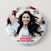 Teamspeler Aangepaste Foto Knop Ronde Button 7,6 Cm (Voorkant)