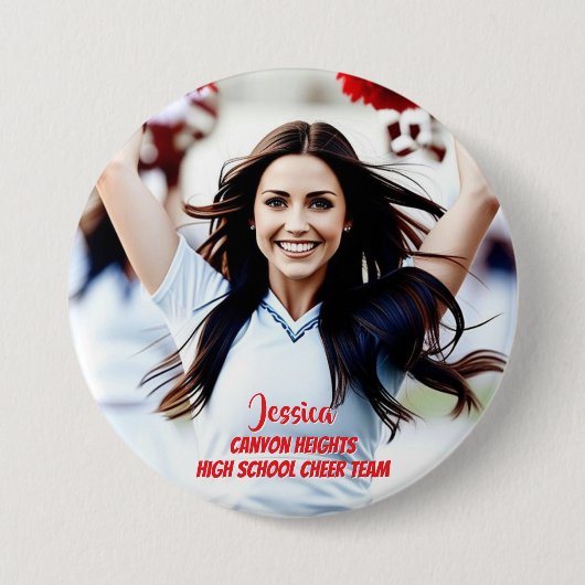 Teamspeler Aangepaste Foto Knop Ronde Button 7,6 Cm (Voorkant)