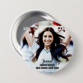 Teamspeler Aangepaste Foto Knop Ronde Button 7,6 Cm (Voorkant /achterkant)