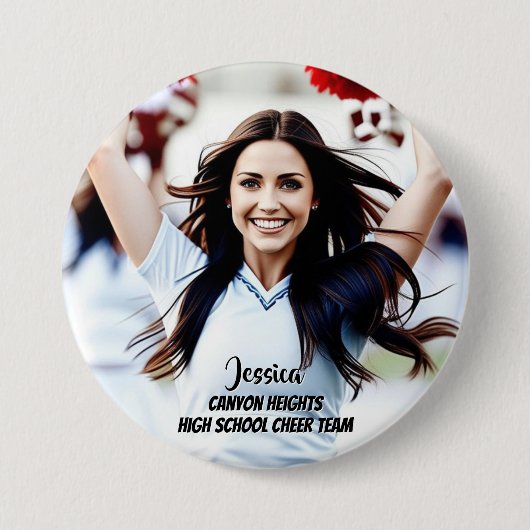 Teamspeler Aangepaste Foto Knop Ronde Button 7,6 Cm (Voorkant)