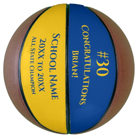 Teamspeler op de middelbare school op maat basketbal (Verticaal)