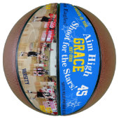 Teamspeler UPLOAD drie Basketbalfoto's Mini Basketbal (Verticaal)