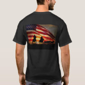 Teamspelers met Amerikaanse vlag Cowboy Roping T-shirt (Achterkant)