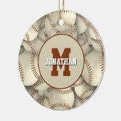 teamsport gepersonaliseerd honkbalsoftbal keramisch ornament (Links)