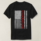 Teamster Proud American Flag Disted T-shirt (Design voorkant)