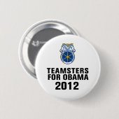 Teamsters voor Obama Ronde Button 5,7 Cm (Voorkant /achterkant)