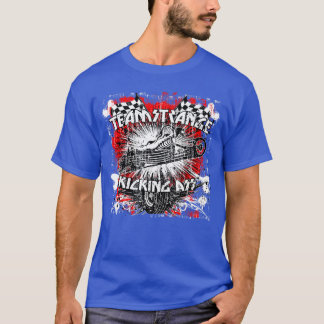 Teamstrange Punk Rock Racende Skelet Rockende Ontw T-shirt