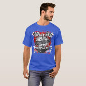 Teamstrange Punk Rock Racer Skeleton Rocking Desig T-shirt (Voorkant volledig)