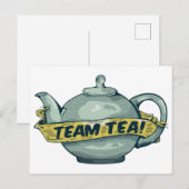 Teamtheepot voor theeliefhebbers briefkaart (Voorkant / Achterkant)